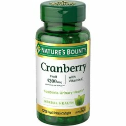 Cheapest 💯 Nature's Bounty Cranberry Fruit 4200mg With Vitamin C Softgels 120 Ct. 😍