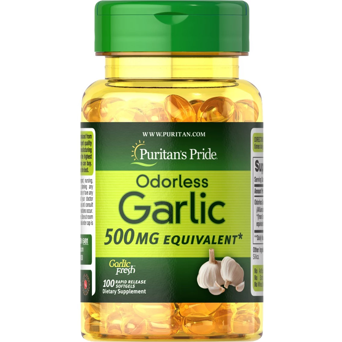 Cheap π Puritan's Pride Odorless Garlic 500mg 100 Ct. π