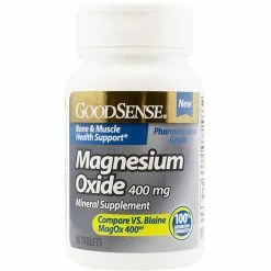 Hot Sale 😀 GoodSense Magnesium Oxide 400mg Tablets 90 Ct. ⌛