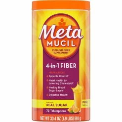 Coupon 👏 Metamucil Daily Fiber Supplement Orange Smooth Sugar Fiber Powder 30.4 Oz. ⌛