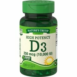 Top 10 😀 Nature's Truth Vitamin D3 250 Mcg (10,000 IU) Softgels 100 Ct. 🌟