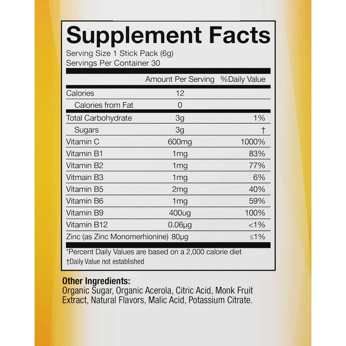 Wholesale π€© Basic Brands Vitamin C 500mg Sodium 30mg 𧨠- Image 2