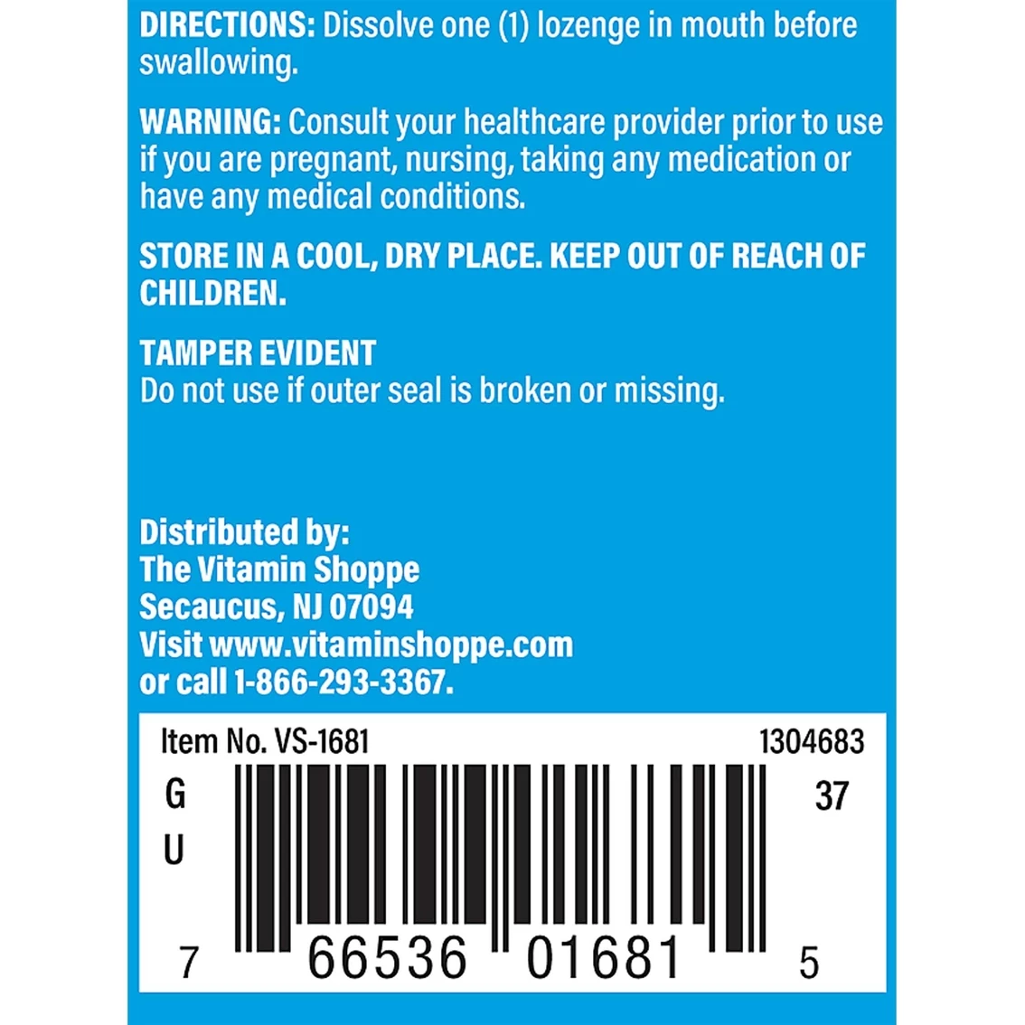 Budget π The Vitamin Shoppe B12 Methylcobalamin 1,000 MCG 60 Ct. π - Image 3