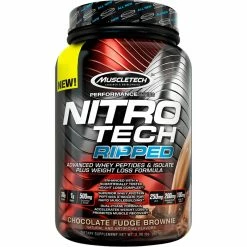 Outlet 👏 MuscleTech Nitro Tech Ripped Chocolate Fudge Brownie 2 Lb. 🤩
