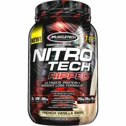 Discount 🛒 MuscleTech Nitro Tech Ripped French Vanilla Swirl 2 Lb. 🥰