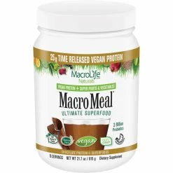 Wholesale 🧨 Macrolife Naturals MacroMeal Vegan Protein Chocolate 1.3 Lb., 15 Servings 👍