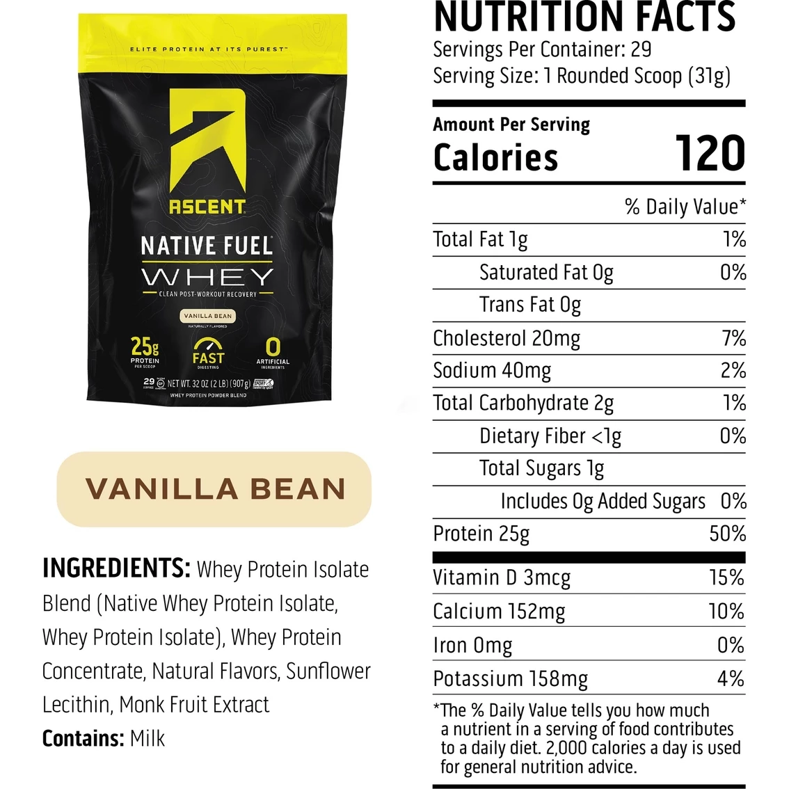 Top 10 π€© Ascent Native Fuel Whey Protein Powder 2 Lb. π - Image 2