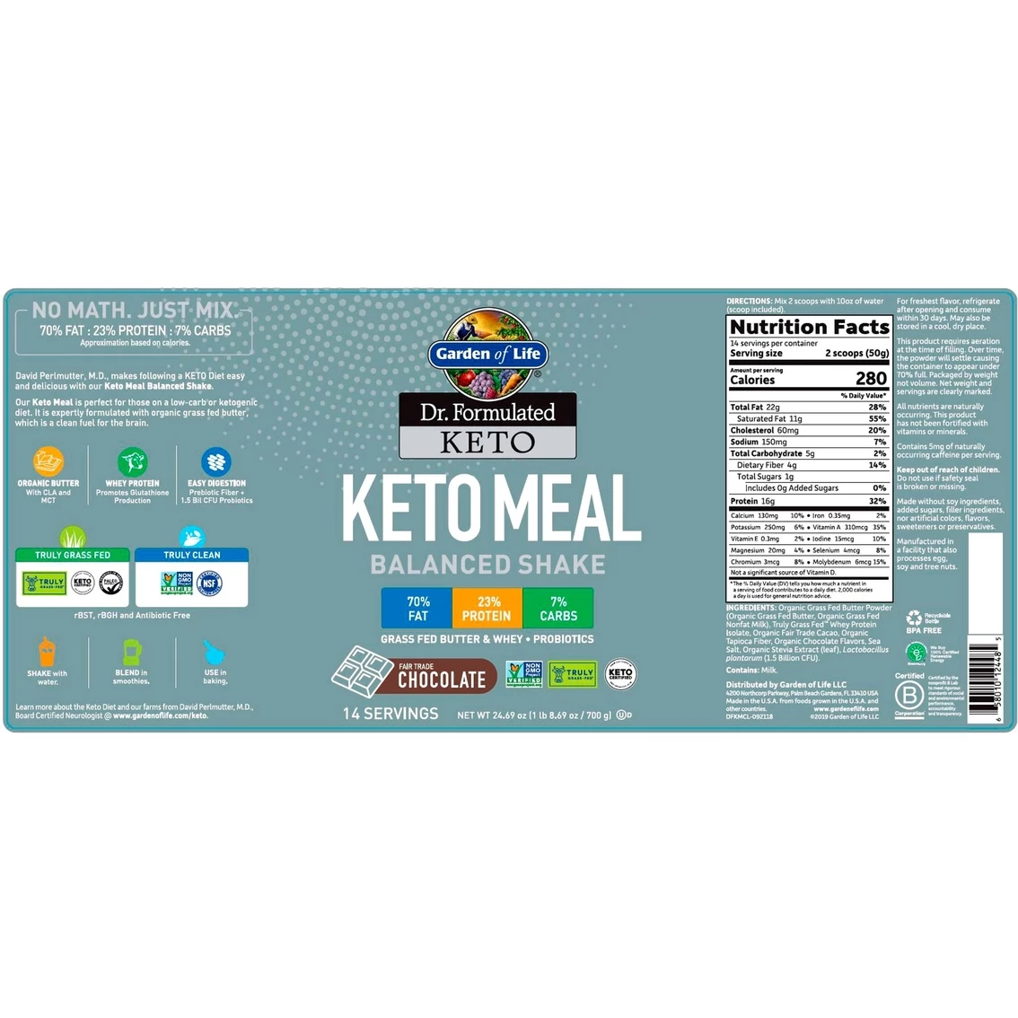 Best Pirce π Garden Of Life Dr. Formulated Keto Shake, 14 Servings π - Image 2