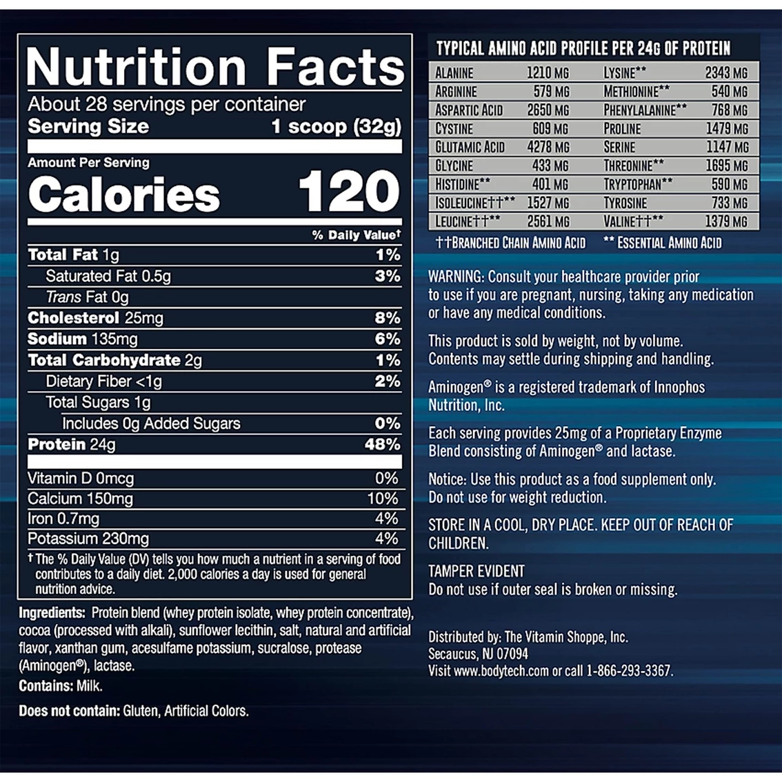 Discount π€© BodyTech Whey Tech Pro 24 Whey Protein Isolate And Concentrate Powder π - Image 2