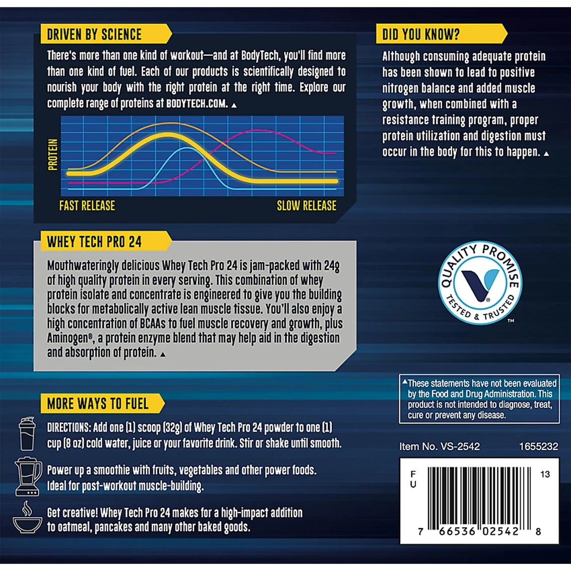Discount π€© BodyTech Whey Tech Pro 24 Whey Protein Isolate And Concentrate Powder π - Image 3