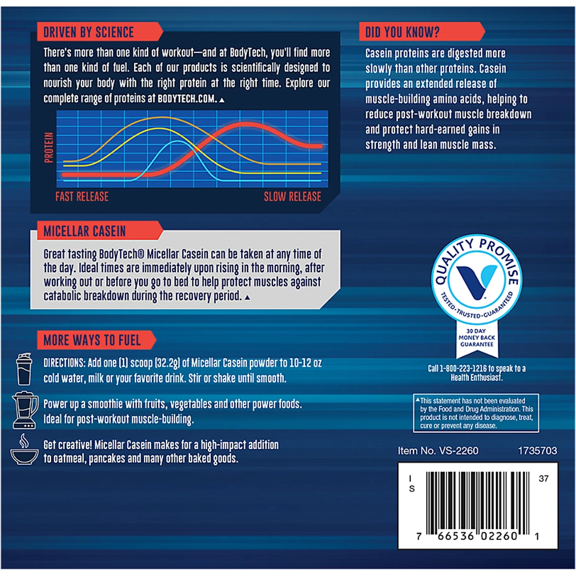 Top 10 π BodyTech Body Tech Micellar Casein Slow Release And Anticatabolic Protein 26 Servings β€οΈ - Image 3