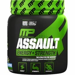 Promo 😍 Musclepharm Assault Blue Raspberry 30 Servings 😀