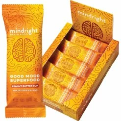 Promo 🌟 Mindright Nootropic Infused Protein Bars Peanut Butter Cup Qty. 24, 1.79 Oz. Each 🎉