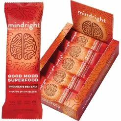 Cheapest 😀 Mindright Nootropic Infused Protein Bars Chocolate Sea Salt Qty. 24, 1.79 Oz. Each 🎁