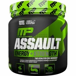 Wholesale 👏 Musclepharm Assault Green Apple Powder, 30 Servings 🌟