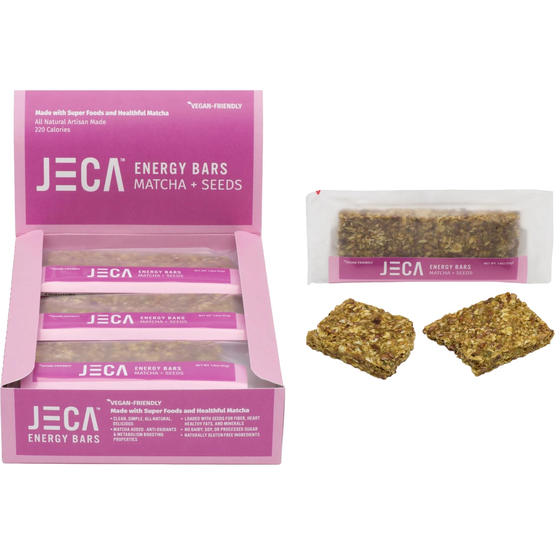 Best Sale β JECA Matcha And Seeds Energy Bar 24 Ct., 1.8 Oz. Each π