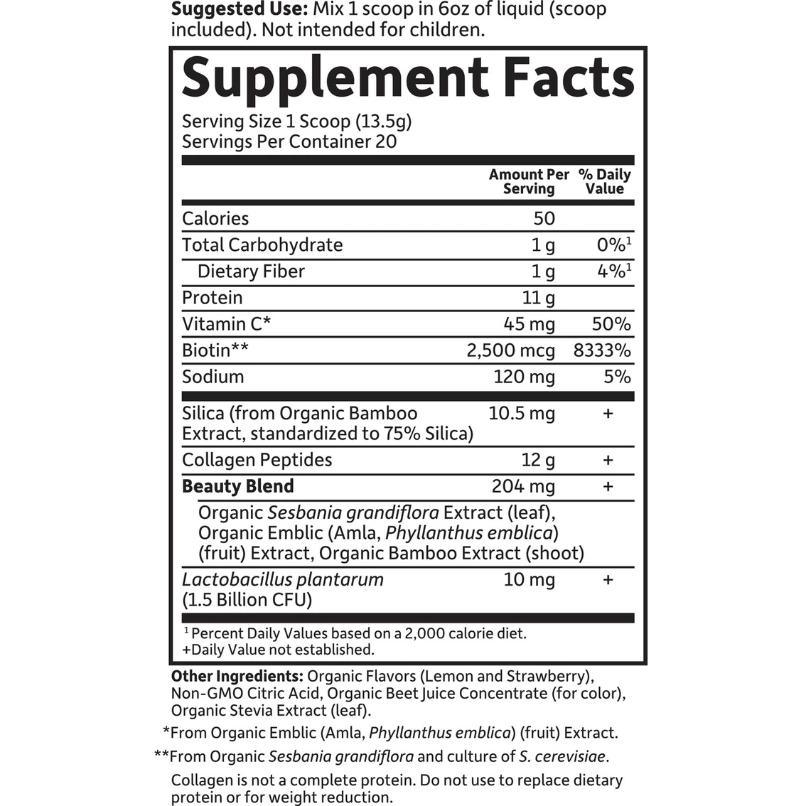 Discount β€οΈ Garden Of Life Strawberry Lemon Grassfed Collagen Beauty Supplement, 20 Servings π₯ - Image 2